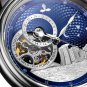 Top Brand Luxury Watches Mens Fashion Tourbillon Blue Mechanical YLL