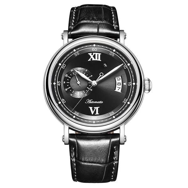 Automatic Watches Men Genuine Leather Strap Miyota Mechanical Big Date 24 Hour YBB