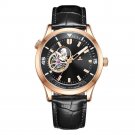Automatic Luxury Black Watch PBB Leather Strap Tourbillon