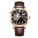 Automatic Luxury brown Watch PBW Leather Strap Tourbillon