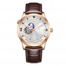Automatic Luxury brown Watch PWW Leather Strap Tourbillon