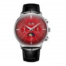 Elegant Moonphase Calendar Selfwinding Classic Watches Black YRB Leather Mens