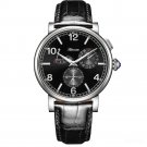 Men Watches Power Reserve Waterproof Round Case Leather Strap Automatic YBB
