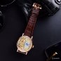 Watches Leather Band Luxury Rose Gold Automatic Non moving Double Tourbillon PSSS