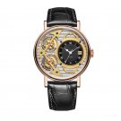 Watches Leather Band Luxury Rose Gold Automatic Non moving Double Tourbillon PSBB