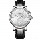 Men Watch Multi Function Power Reserve Waterproof Case Leather Strap Automatic YWB