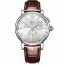 Men Watch Multi Function Power Reserve Waterproof Case Leather Strap Automatic YWW