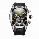 Designer Men Watches Tourbillon Blue Dial Analog Display Rubber Strap Luminous YBBG