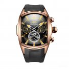 Designer Men Watches Tourbillon Blue Dial Analog Display Rubber Strap Luminous PBBG