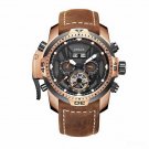 Gent Automatic Watches Brown Calfskin Strap Complicated Dial Multifunctional PBSO
