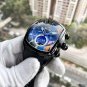 Tank track Mens Watches Tonneau Multifunctional Tourbillon Analog Rubber Strap BLB