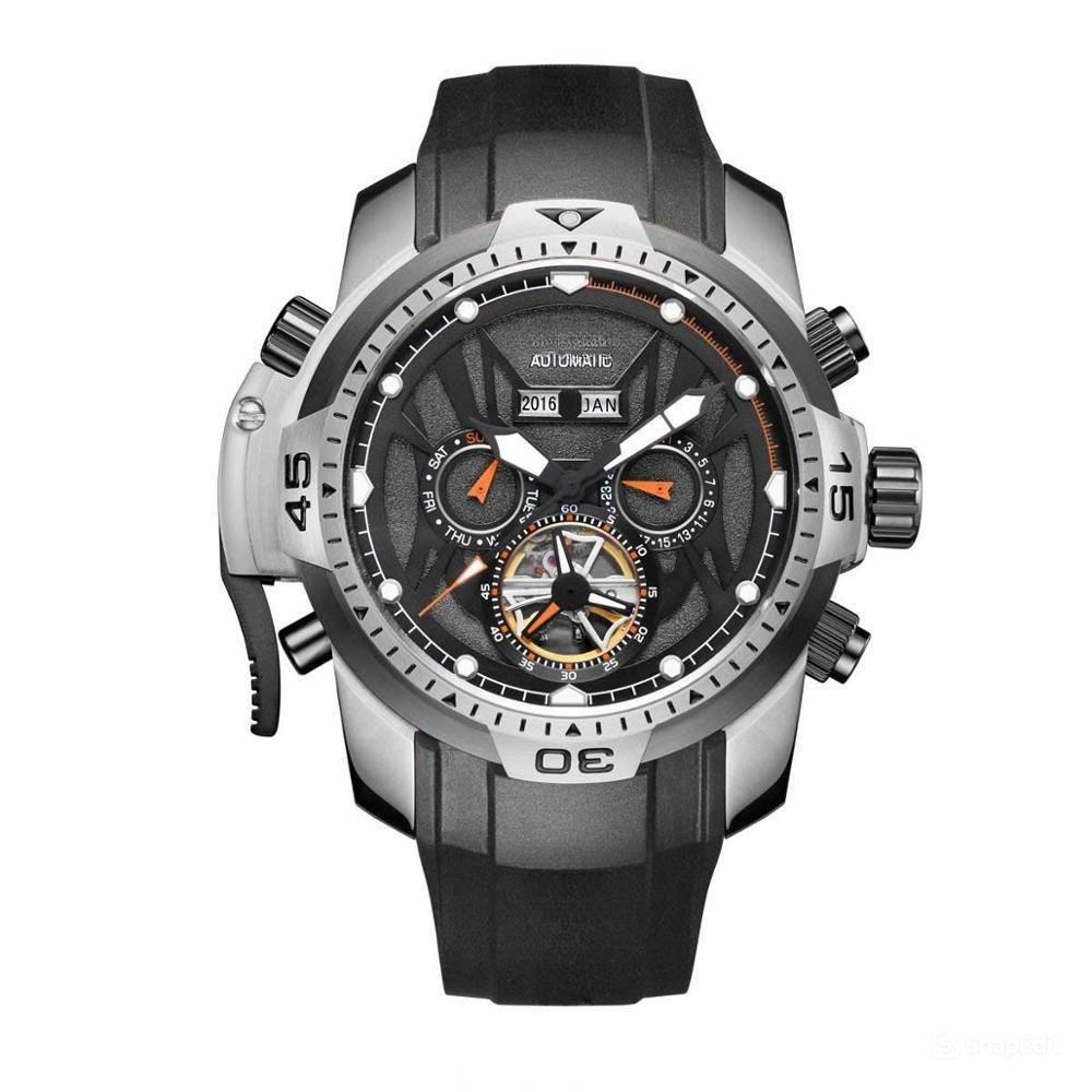 Watch Automatic Complicated Dial Steel with Year Month Perpetual Calendar YBBO