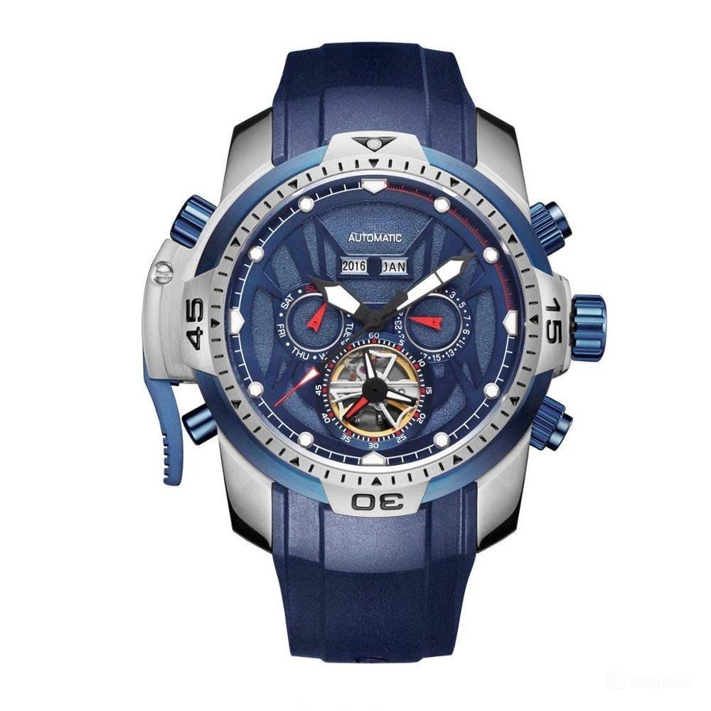 Watch Automatic Complicated Dial Steel with Year Month Perpetual Calendar YLLR