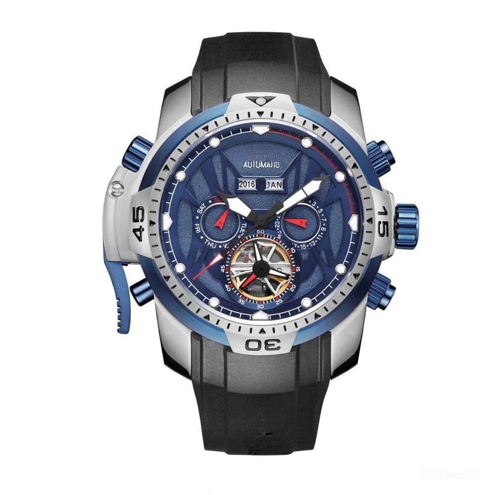 Watch Automatic Complicated Dial Steel with Year Month Perpetual Calendar YLBR