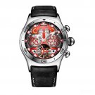 YRB Skeleton Automatic Watches Men Tourbillon Leather Strap Waterproof Sport