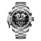 Brand Military Watches for Men Automatic Steel Black Dial Bracelet YBYB