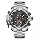 Luminous Watches Casual Perpetual Calendar Bracelet Black Dial Automatic Sport YBYO