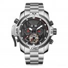 Luminous Watches Casual Perpetual Calendar Bracelet Black Dial Automatic Sport YBY