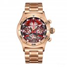 Top Brand Automatic Mechanical Men Watches Tourbillon Skeleton Steel Bracelet PRP