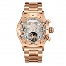 Top Brand Automatic Mechanical Men Watches Tourbillon Skeleton Steel Bracelet PWP