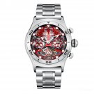 Top Brand Automatic Mechanical Men Watches Tourbillon Skeleton Steel Bracelet YRY