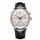 Luxury Brand Vintage Waterproof Watches Date Leather Strap Black Automatic YWBO