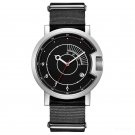 Sport Waterproof Watch Simple Men Black Nylon Strap Automatic Military YBB