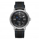 Luxury Watches Men Automatic Blue Dial Leather Strap Sport Waterproof YBL