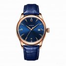 Mechanical Business Watches PLL Sapphire Crystal Steel Genuine Leather Strap Band