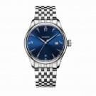 Brand Luxury Mens Watches with Date blue Dial Automatic Two Tone silver YLY