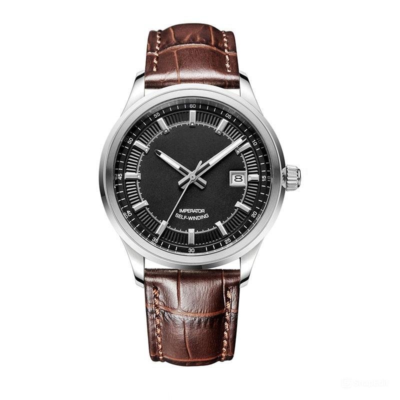 Men Watch Automatic Mechanical Steel silver Miyota Luminous with Date YBS