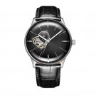 Luxury Automatic Watches for Men Tourbillon Convex Lens Leather Strap YBB