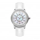 Top Brand Waterproof Watches Women white Leather Strap Quartz Gift for Wife YWRDH