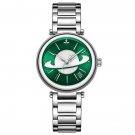 Luxury Creative Waterproof silver green Watch YNY for Ladies