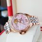 Flower Diamond Women Waterproof Watch Rose Gold Steel Bracelet Mechanical PPP