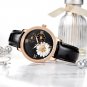 Luxury Lady Watch Waterproof Fashion Quartz Elegant black Leather Strap PBBD