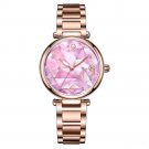 New Design Steel pink Dial Automatic Women Watches Genuine Strap PPS