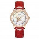 Top Brand Luxury Female Fashion Watch Automatic red Leather Strap PWSD