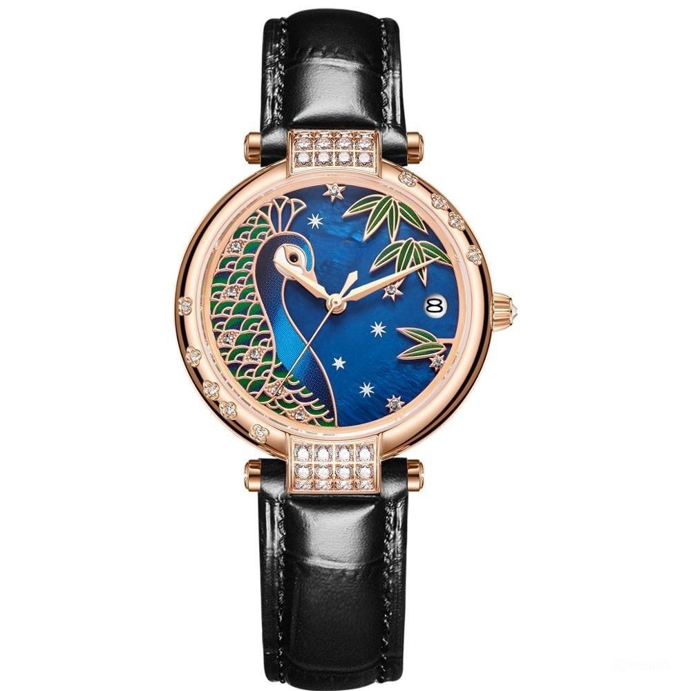 2020 Luxury Brand Automatic Day Date Waterproof Watch black PLB