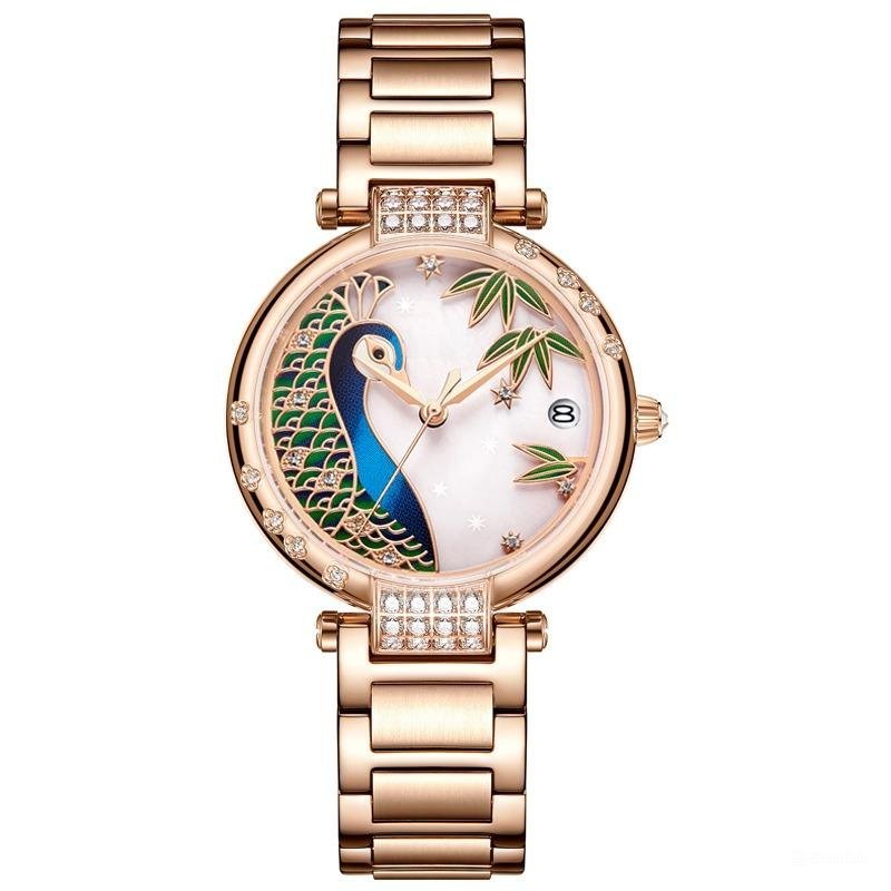 2020 Luxury Brand Automatic Day Date Waterproof Watch gold PWL