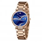 Women Watch Rose Gold Case Stainless Steel Analog Calendar Automatic blue Dial PLLS