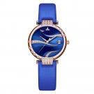 Women Watch Rose Gold Case Stainless Steel Analog Calendar Automatic blue Dial PLL