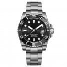 Mens Watch Stainless Steel black Dial Classic Mechanical Automatic Waterproof YBY