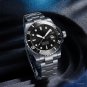 Mens Watch Stainless Steel black Dial Classic Mechanical Automatic Waterproof YBY