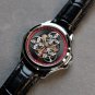 Stars Wheel Mechanical Automatic Waterproof Mens Watch Leather Creative Steel YRB