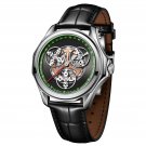 Stars Wheel Mechanical Automatic Waterproof Mens Watch Leather Creative Steel YGB
