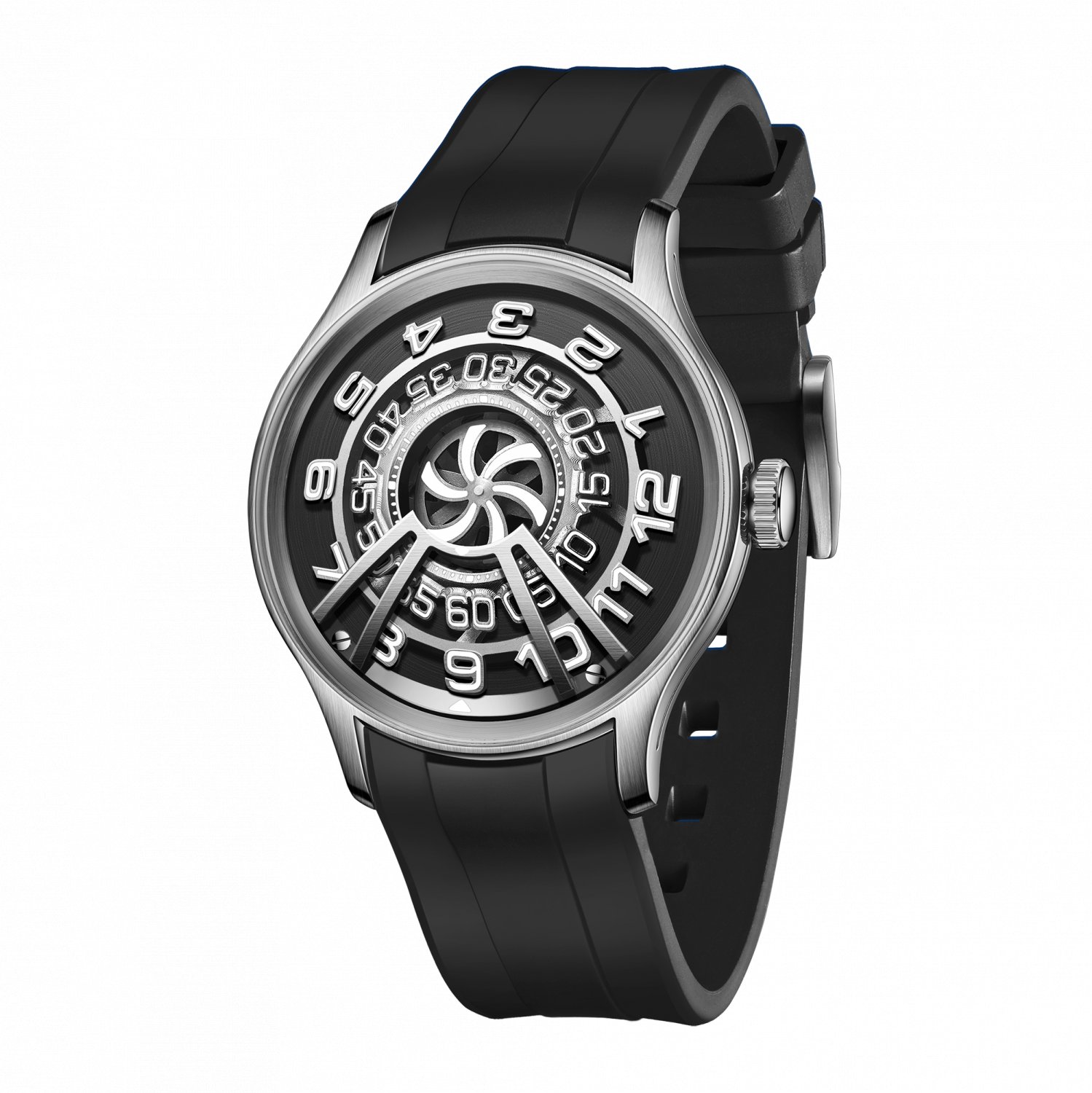 Star Trek Wheel Rubber Automatic Watch For Men Galaxy Waterproof Mechanical YBBR