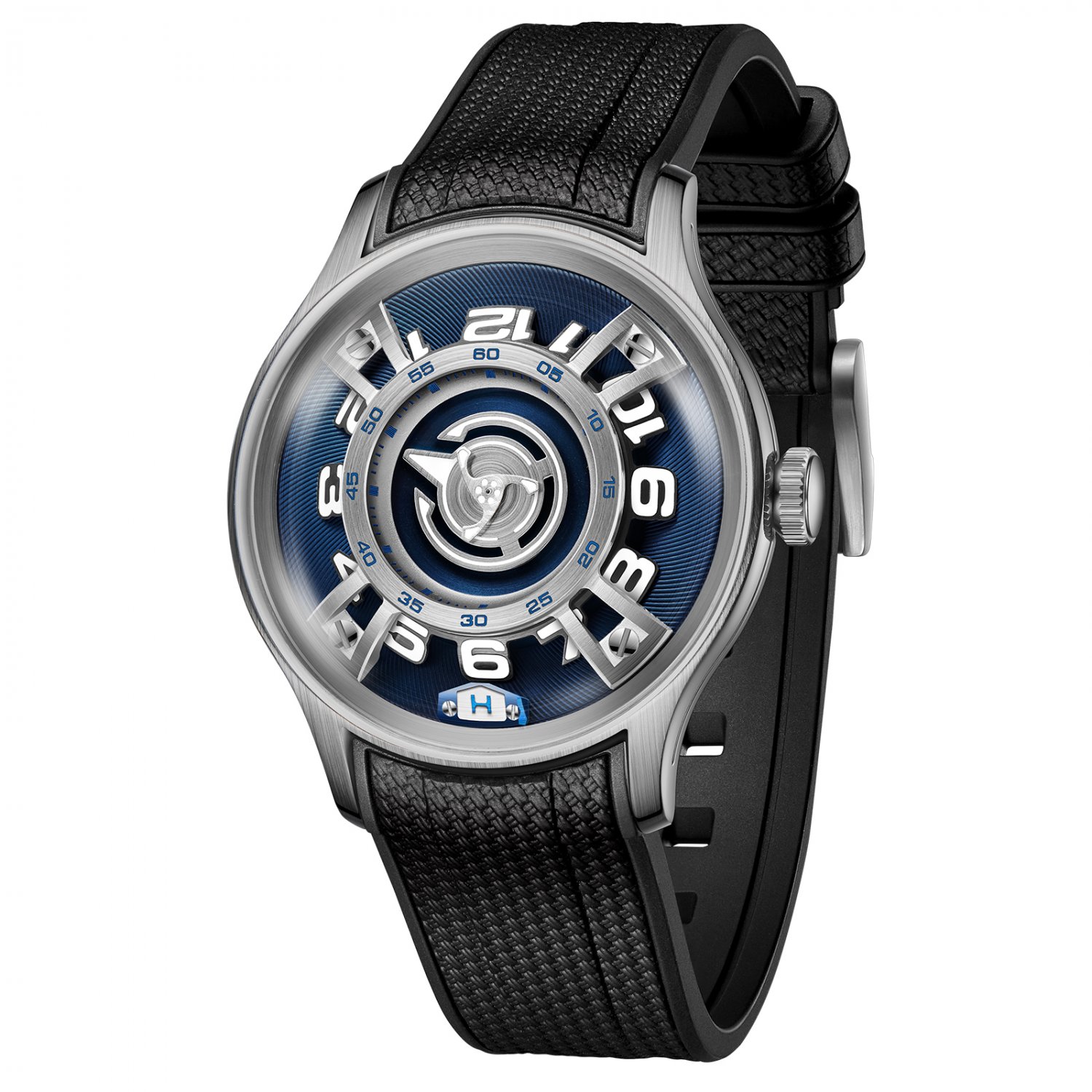 Curvature Engine Star Rotor Watch Men All Steel Blue Nightlight Mechanical YLL