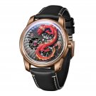 Dragon Dial Leather Automatic Mechanical Double Wheel Waterproof Watch For Men PRBL
