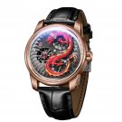Famous Brand Dragon Watch for Men Leather Strap Hollowout Mechanical Automatic PRBL